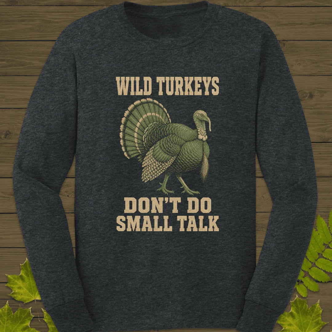 No Small Talk Long Sleeve in Dark Heather