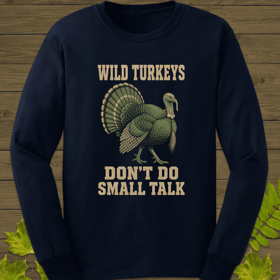 No Small Talk Long Sleeve in Navy