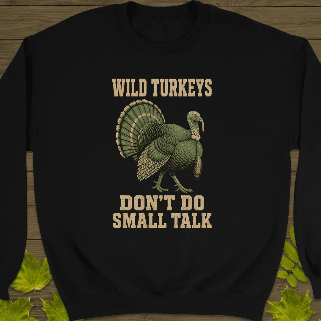 No Small Talk Sweatshirt in Black