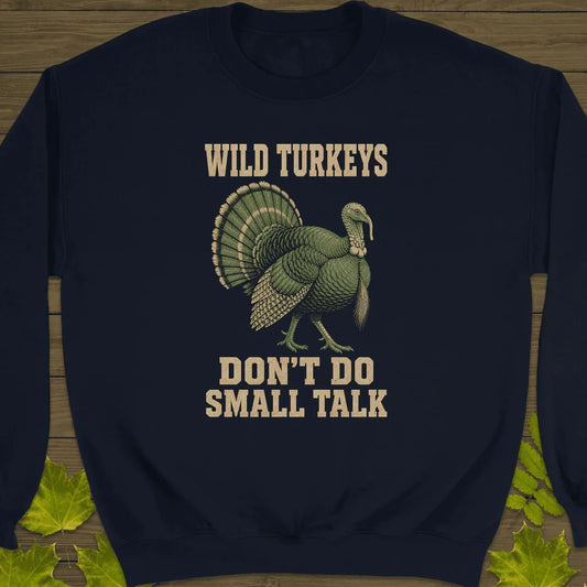 No Small Talk Sweatshirt in Navy