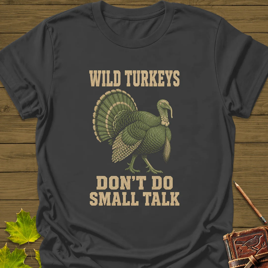 No Small Talk T-Shirt in Charcoal
