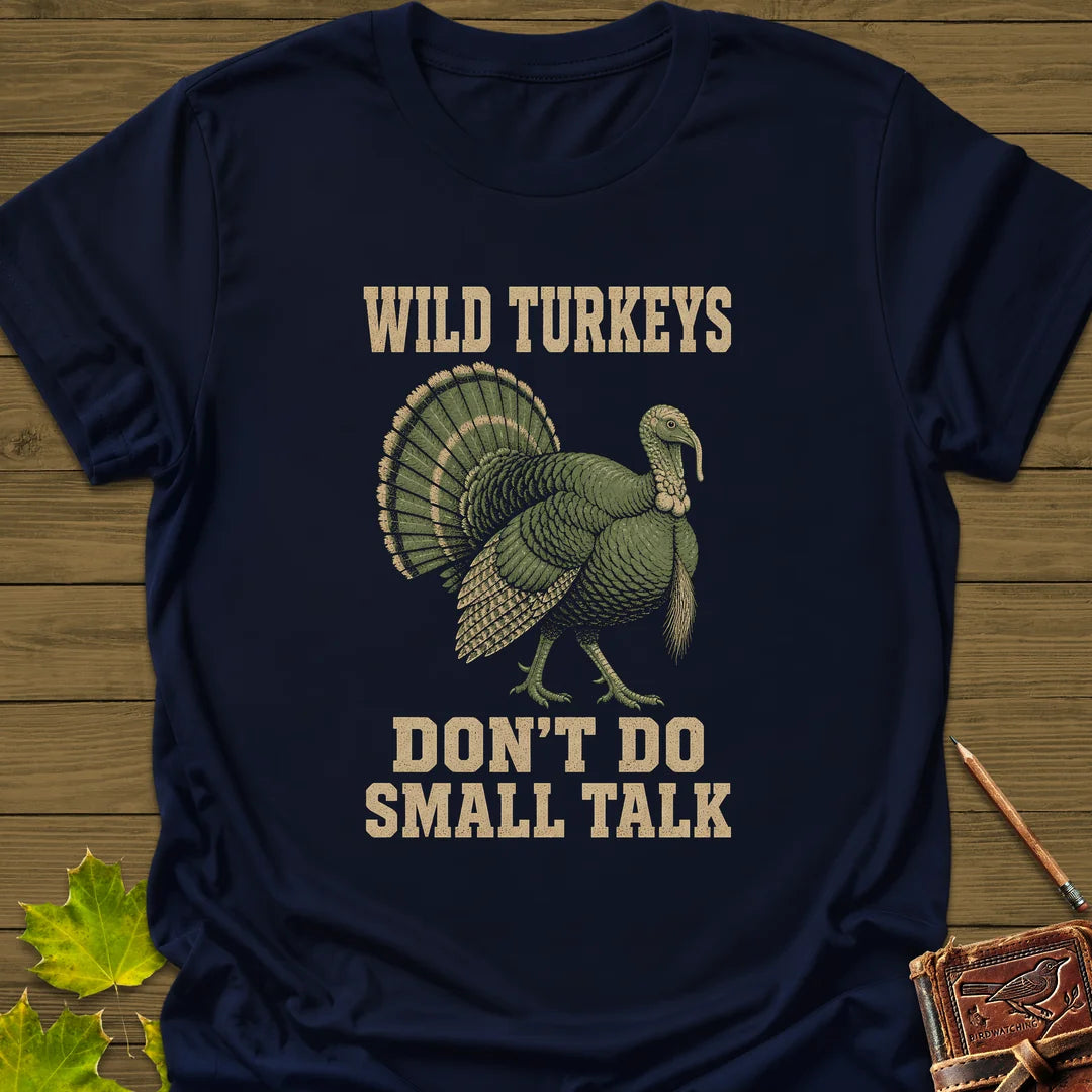 No Small Talk T-Shirt in Navy