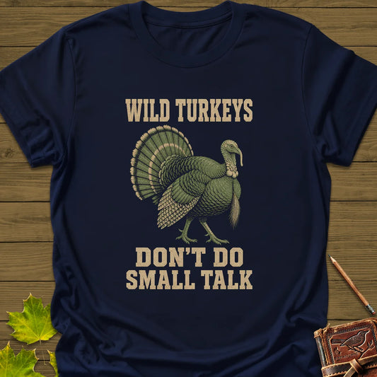 No Small Talk T-Shirt in Navy