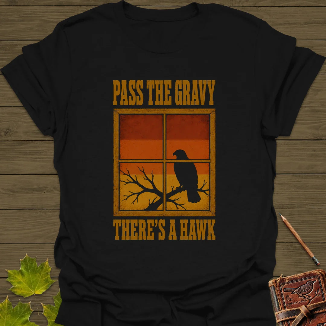 Pass The Gravy Hawk T-Shirt in Black