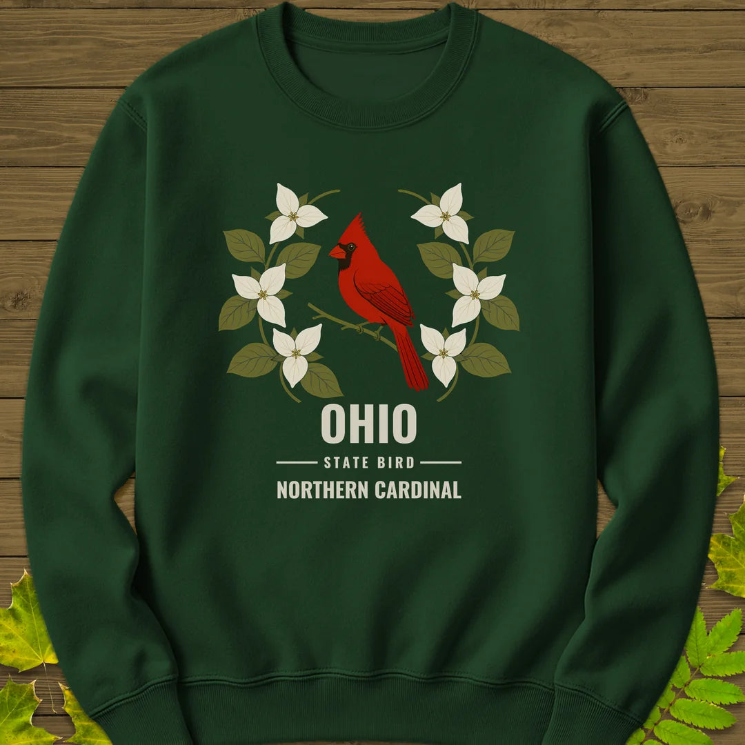 Ohio State Bird Sweatshirt in Forest Green