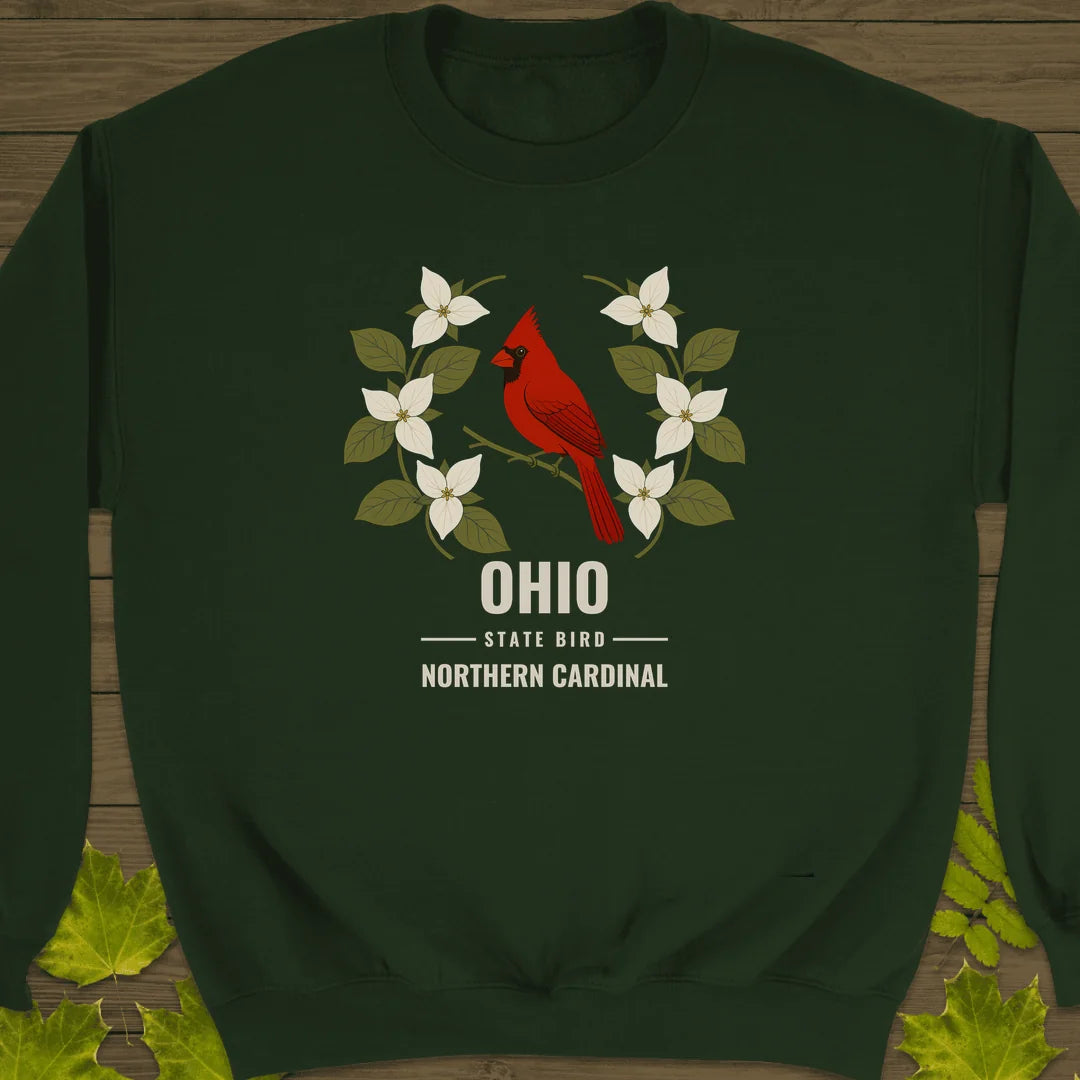 Ohio State Bird Sweatshirt in Forest Green