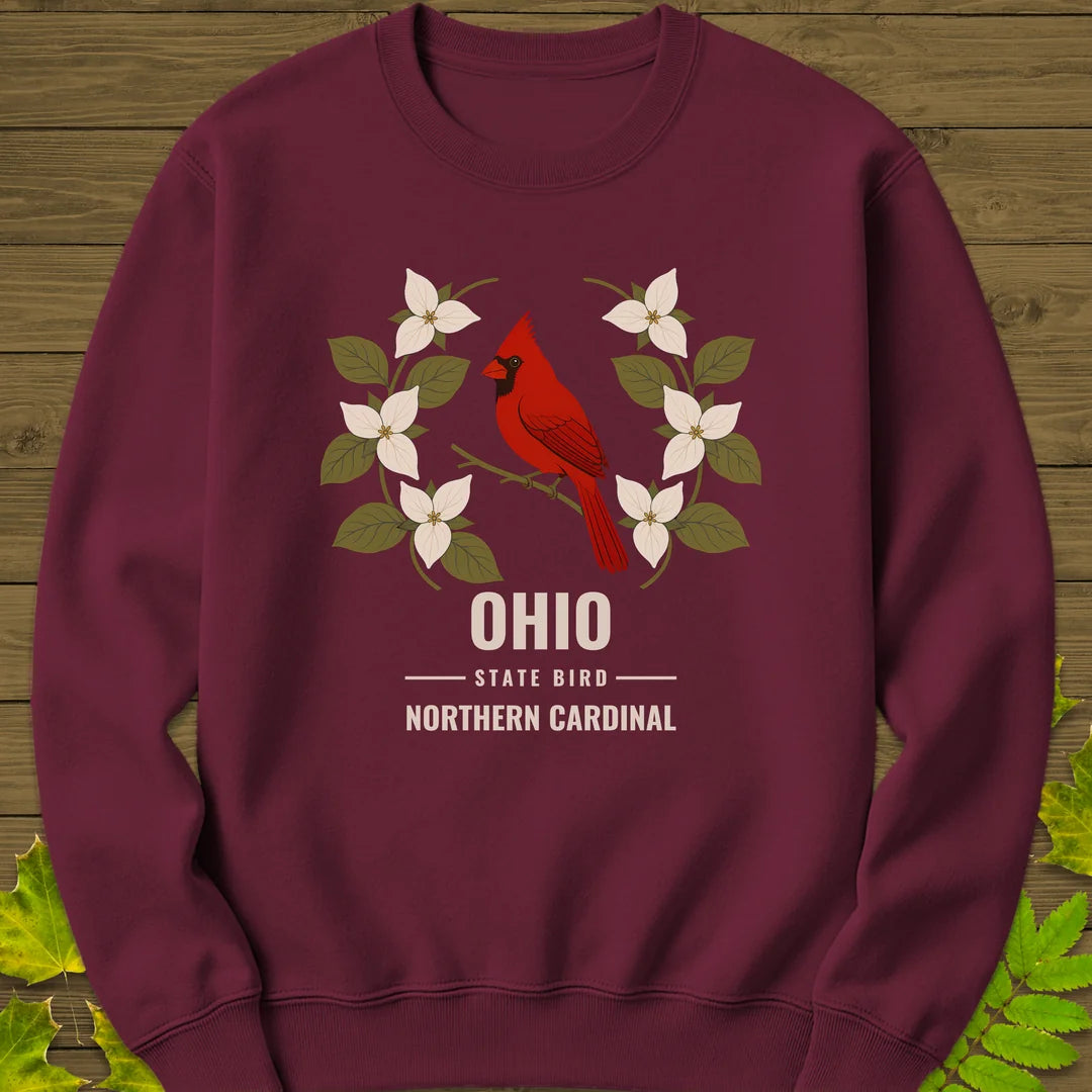 Ohio State Bird Sweatshirt in Maroon