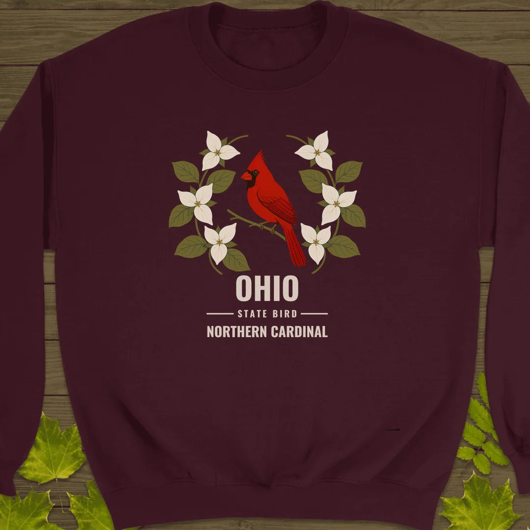 Ohio State Bird Sweatshirt in Maroon