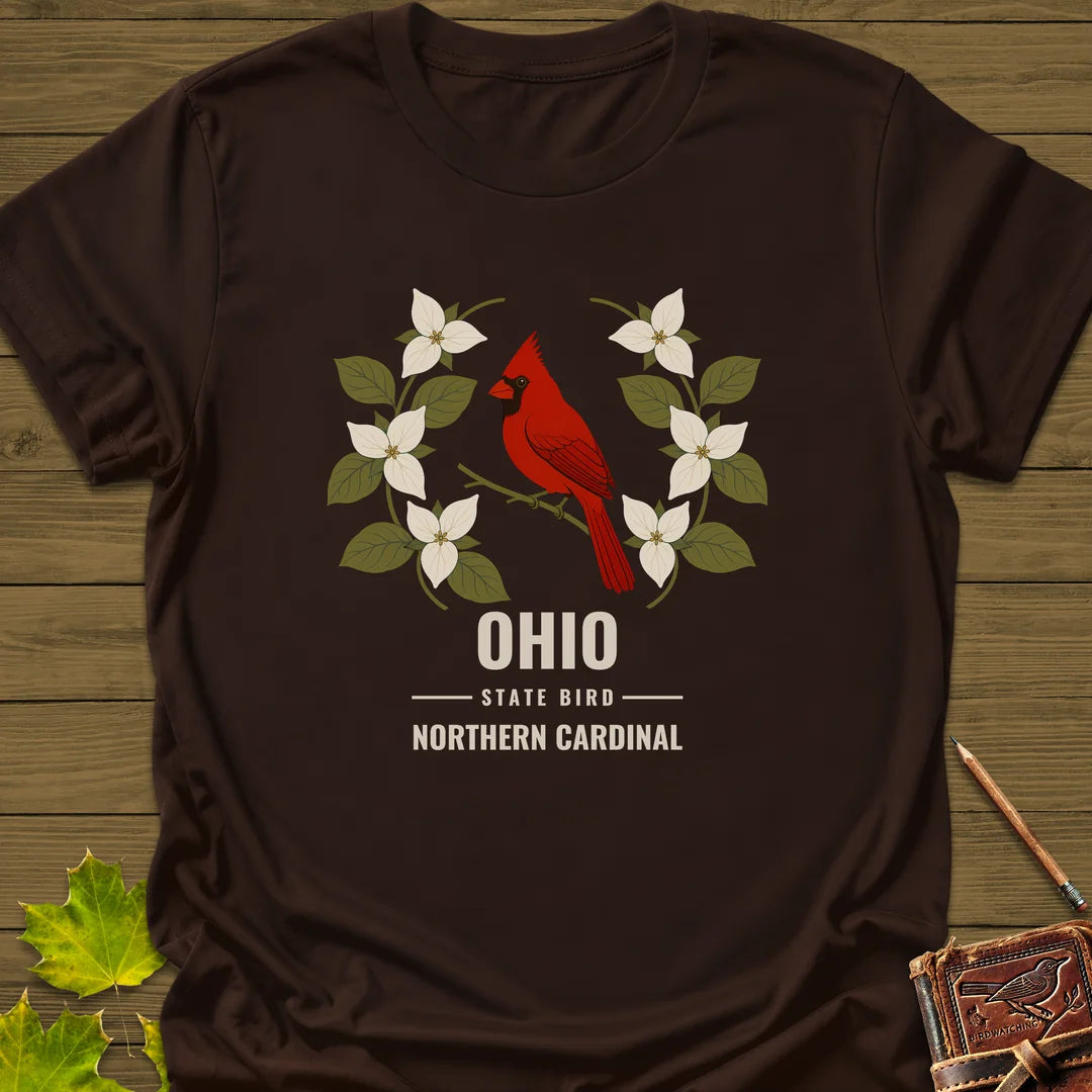 Ohio State Bird T-Shirt in Dark Chocolate