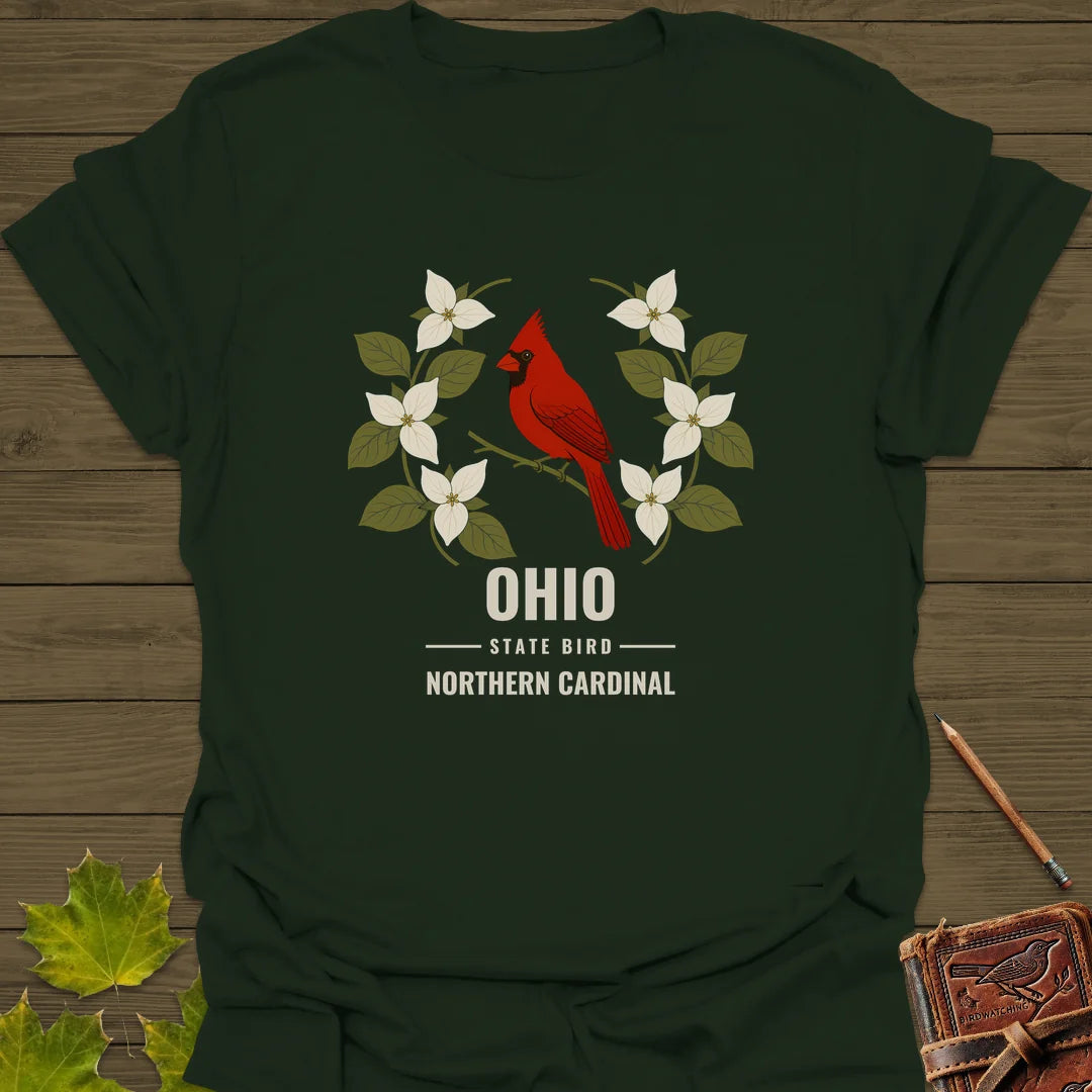 Ohio State Bird T-Shirt in Forest Green
