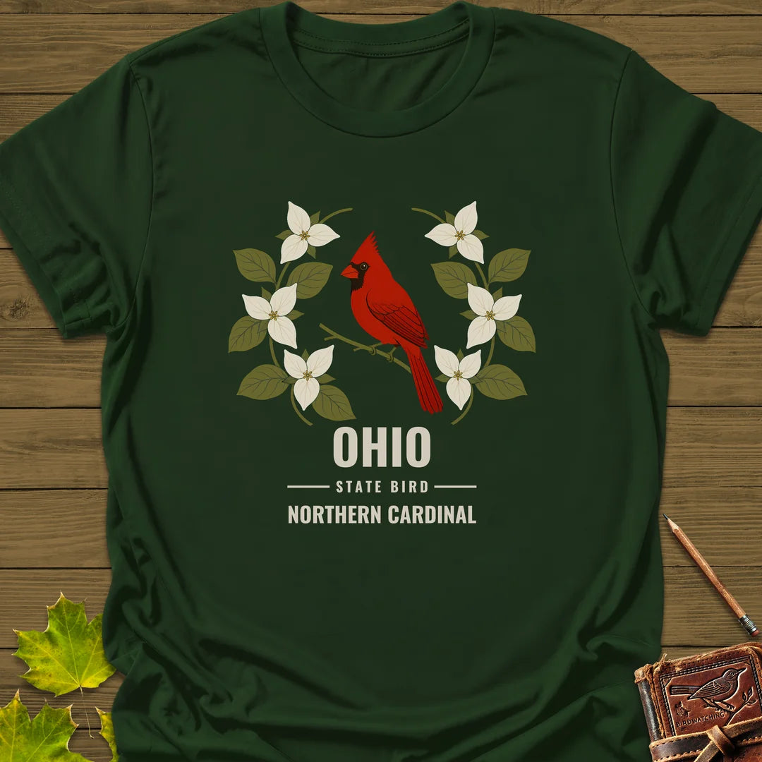 Ohio State Bird T-Shirt in Forest Green