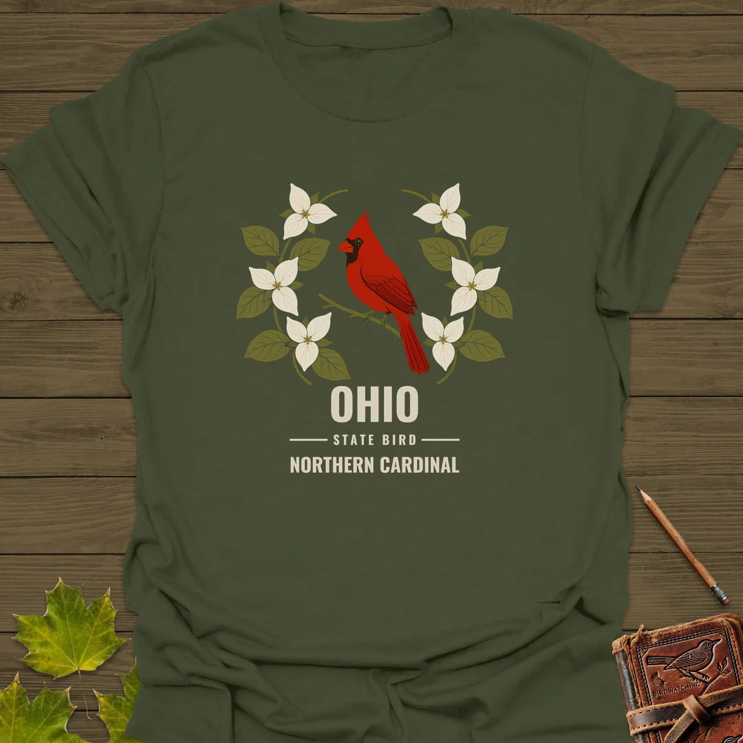 Ohio State Bird T-Shirt in Military Green