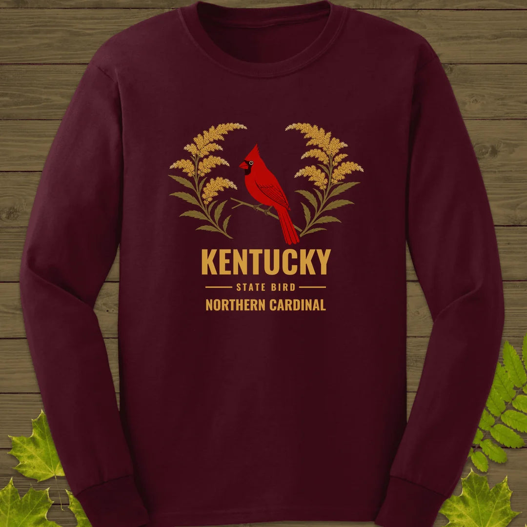 Kentucky State Bird Long Sleeve in Maroon