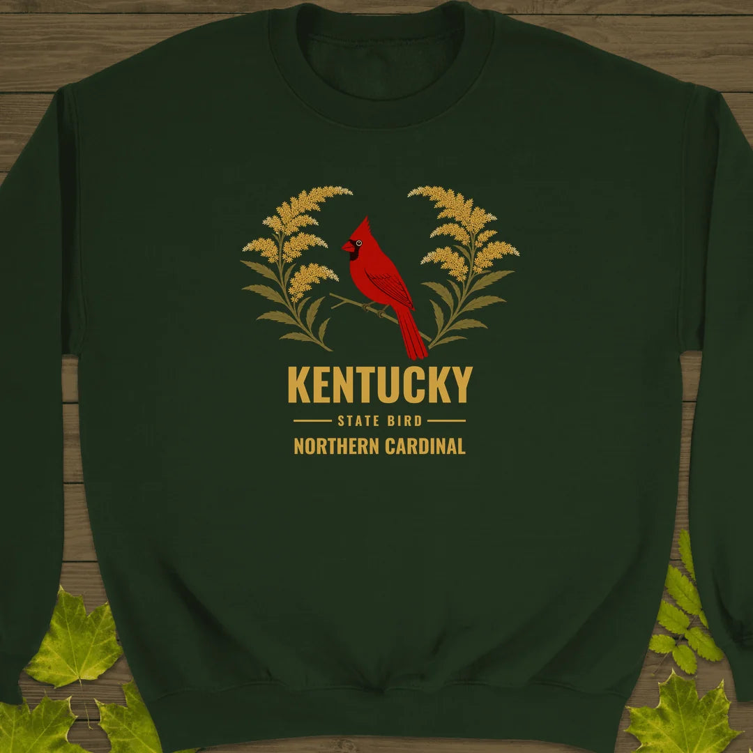 Kentucky State Bird Sweatshirt in Forest Green