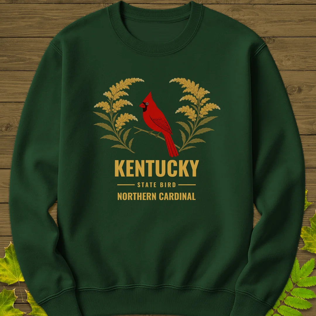 Kentucky State Bird Sweatshirt in Forest Green