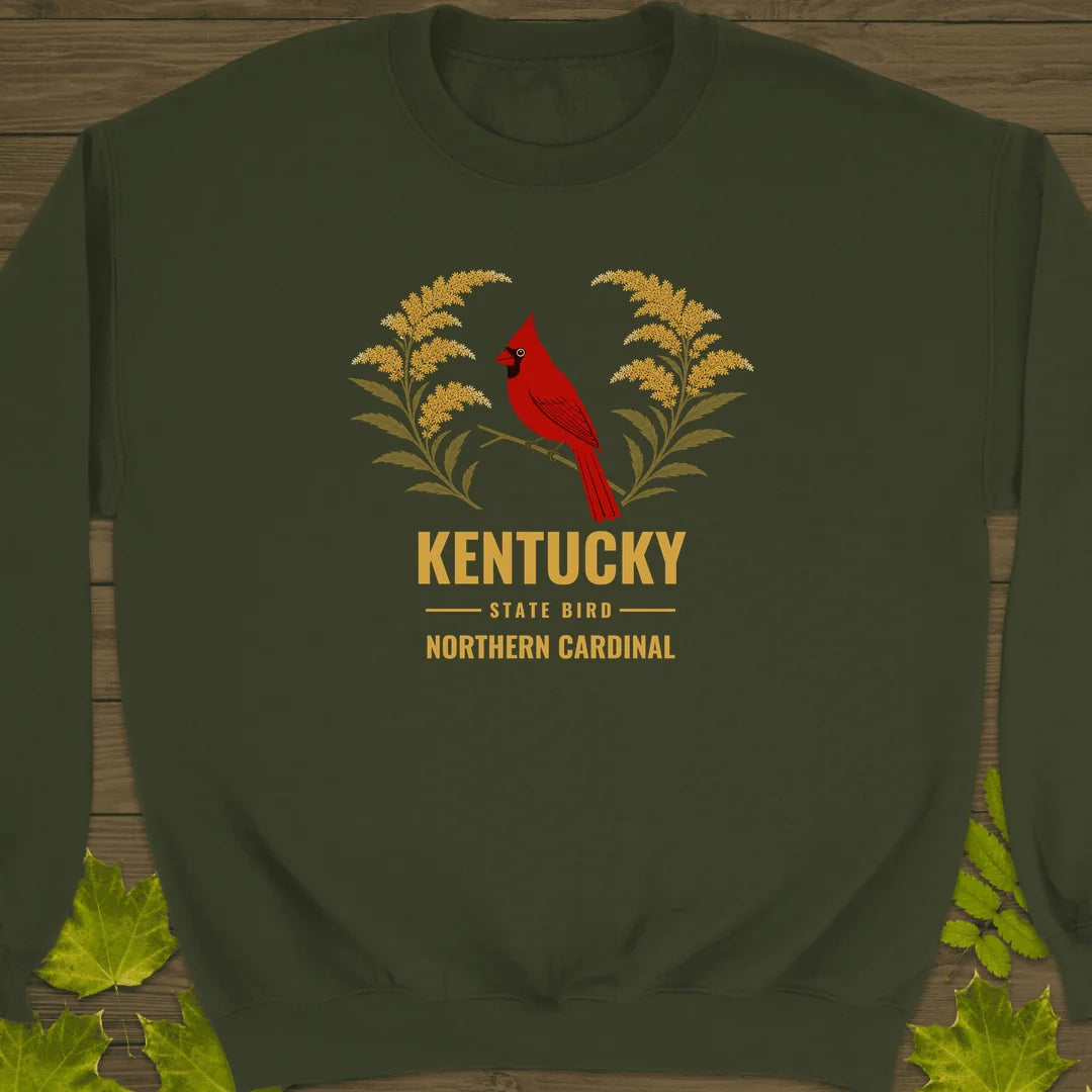 Kentucky State Bird Sweatshirt in Military Green