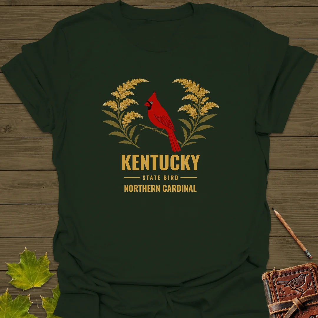 Kentucky State Bird T-Shirt in Forest Green
