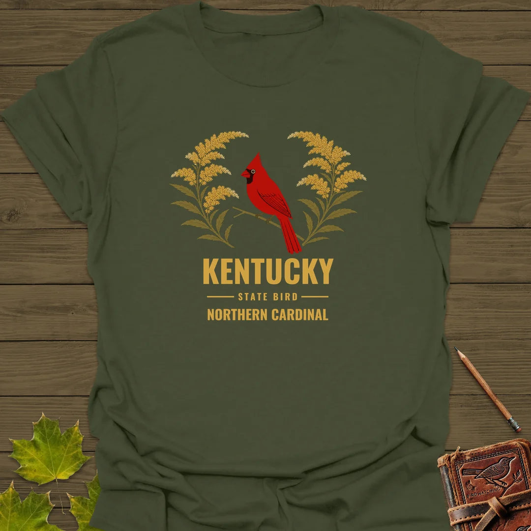Kentucky State Bird T-Shirt in Military Green