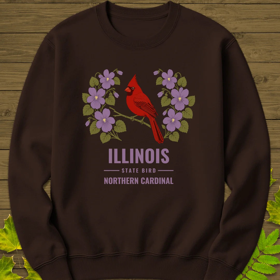 Illinois State Bird Sweatshirt in Dark Chocolate