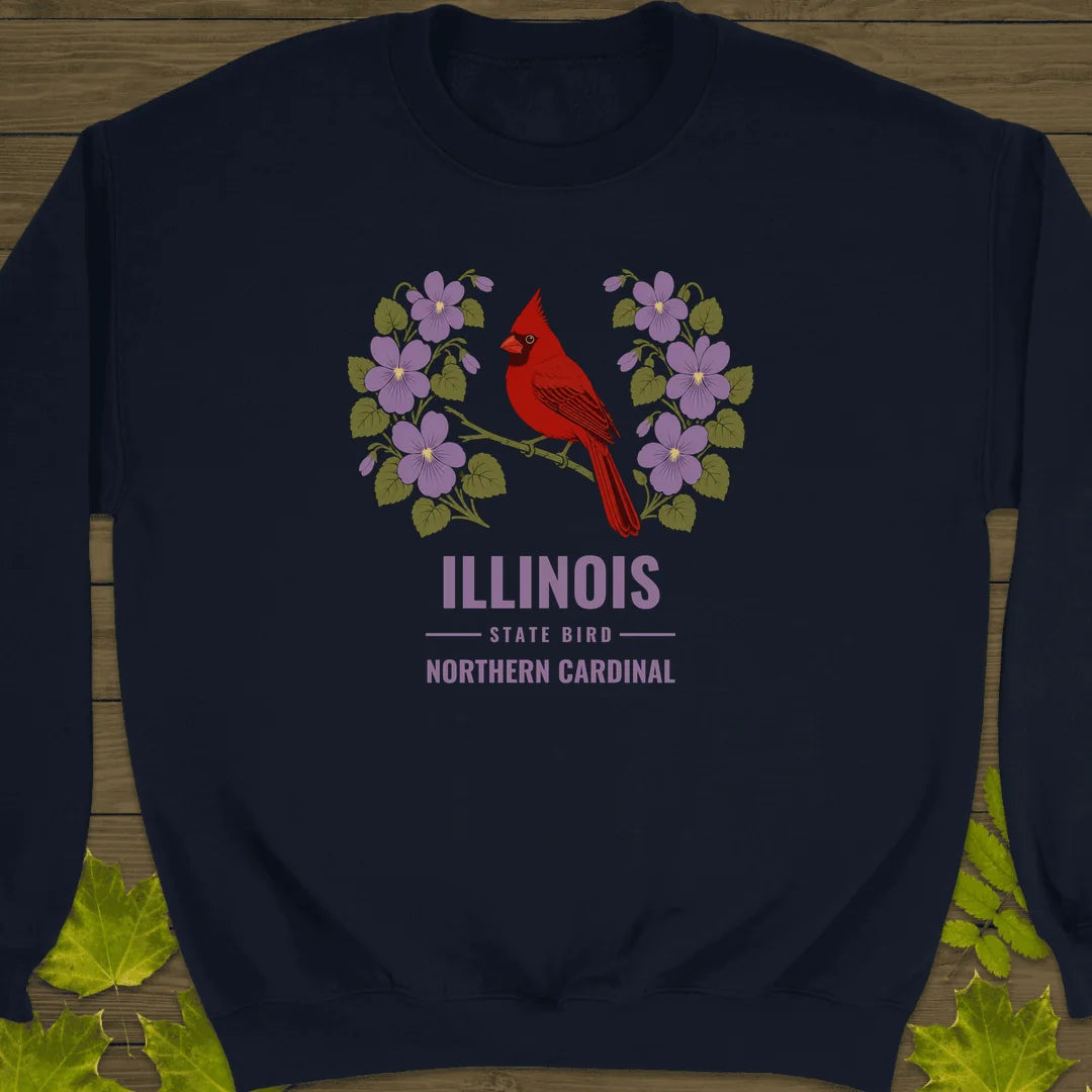 Illinois State Bird Sweatshirt in Navy
