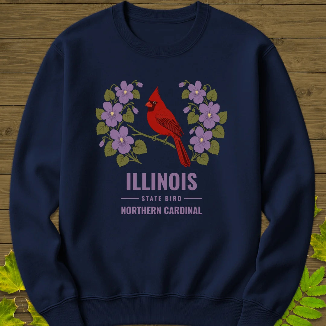 Illinois State Bird Sweatshirt in Navy