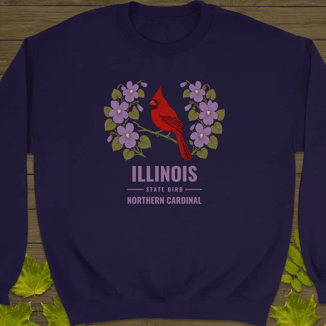 Illinois State Bird Sweatshirt in Purple