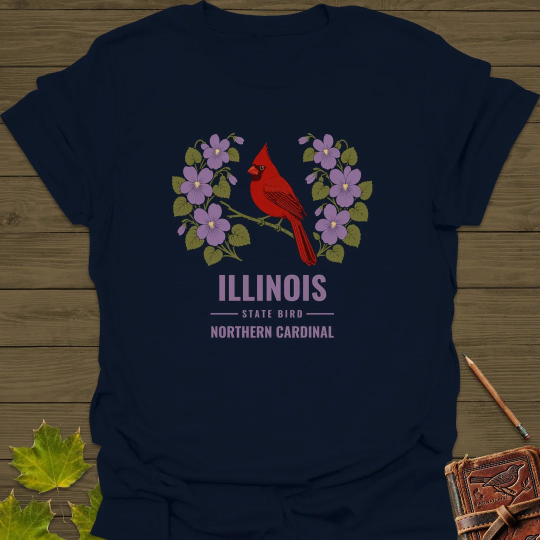 Illinois State Bird T-Shirt in Navy