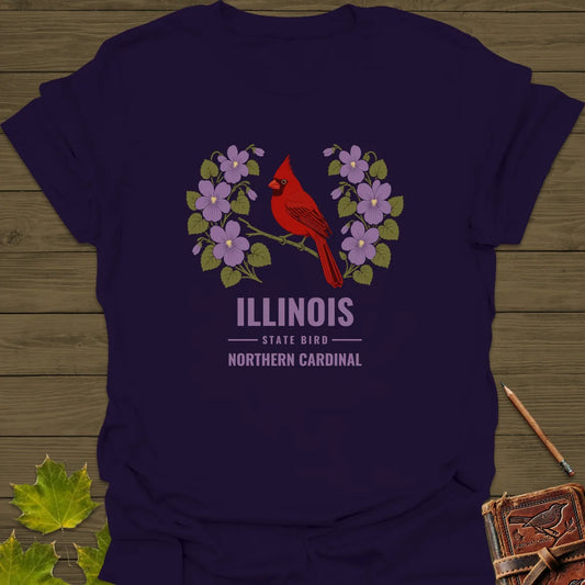 Illinois State Bird T-Shirt in Purple