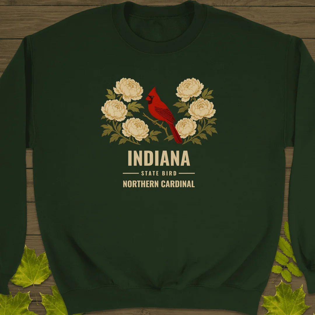 Indiana State Bird Sweatshirt in Forest Green