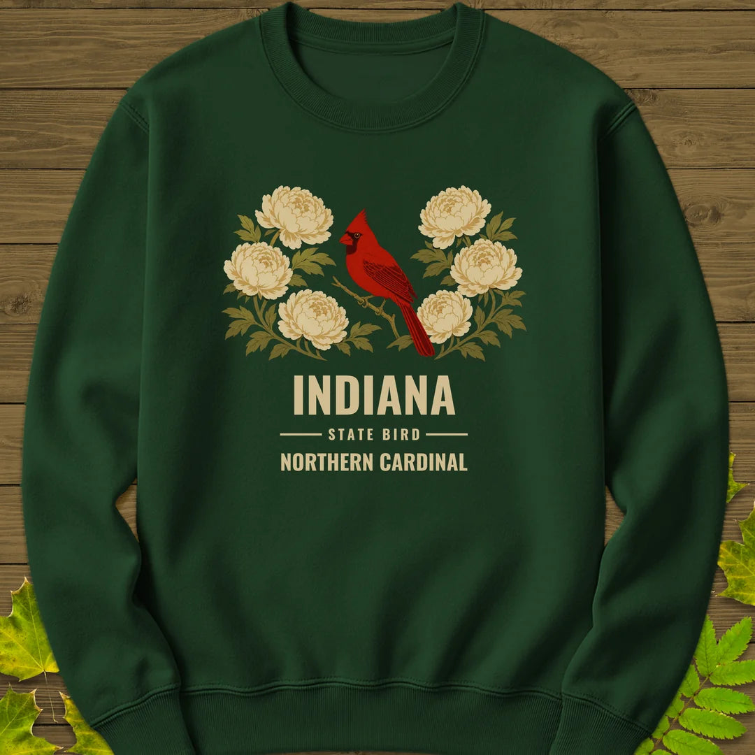 Indiana State Bird Sweatshirt in Forest Green