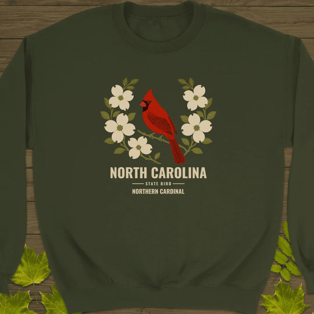 North Carolina State Bird Sweatshirt in Military Green