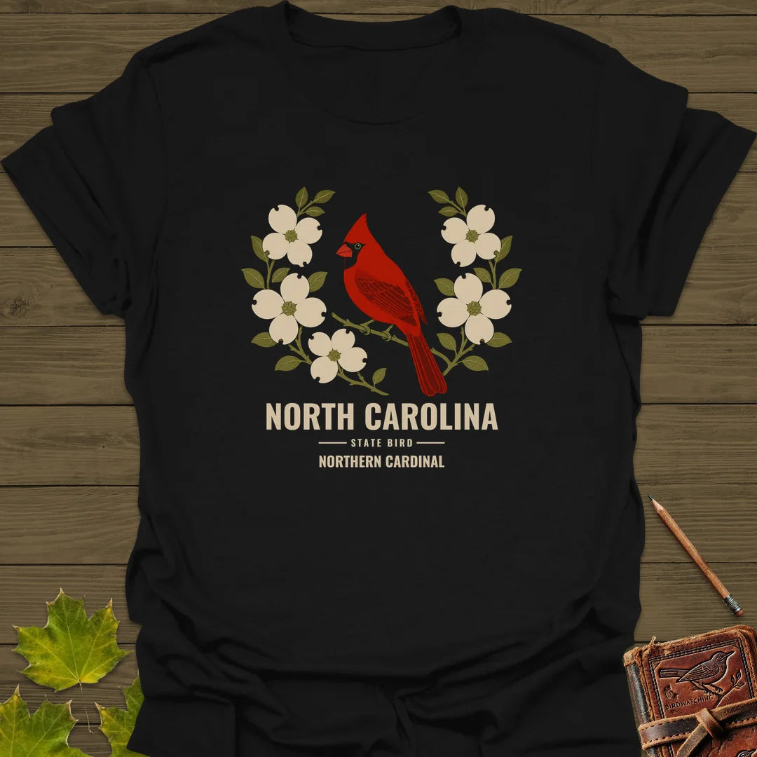 North Carolina State Bird T-Shirt in Black