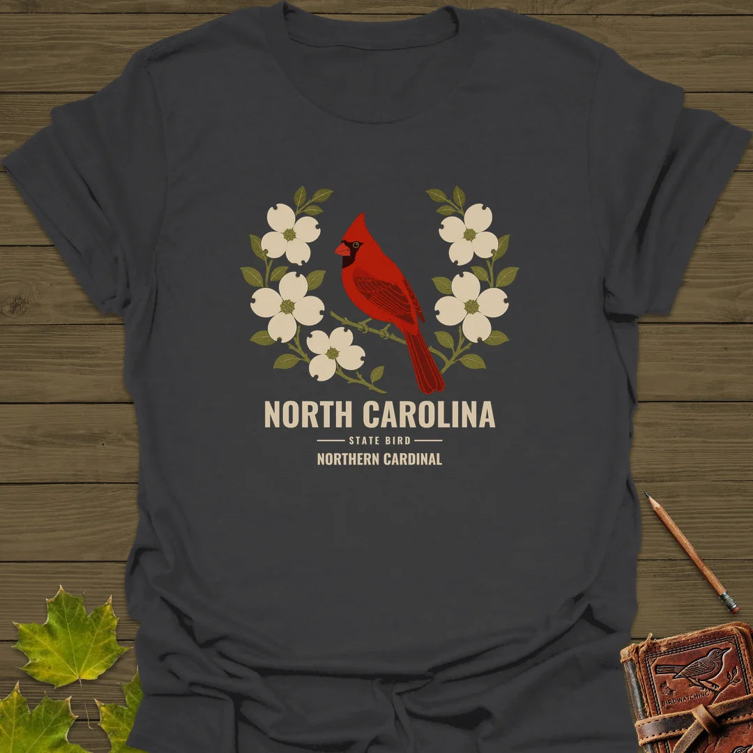 North Carolina State Bird T-Shirt in Charcoal