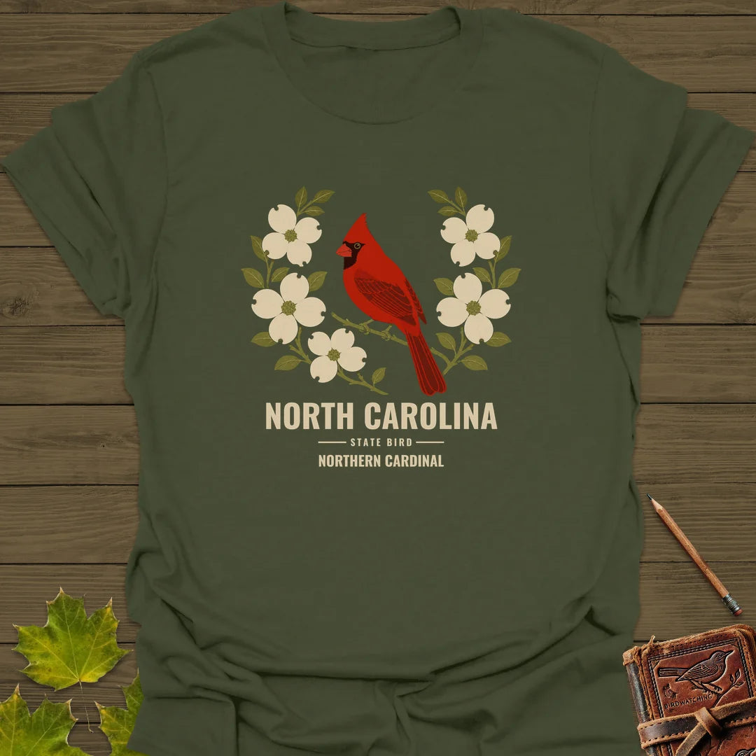 North Carolina State Bird T-Shirt in Military Green