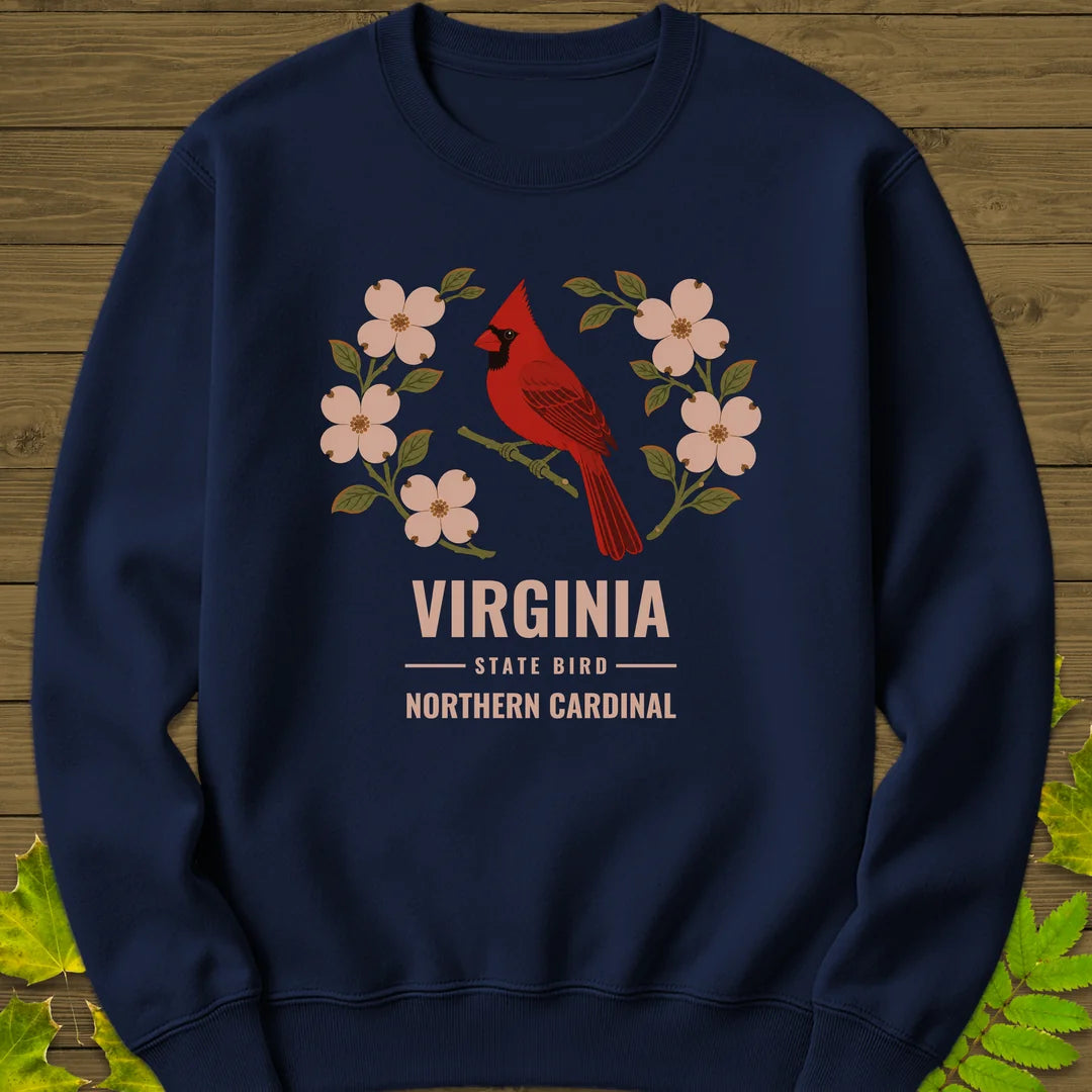 Virginia State Bird Sweatshirt in Navy