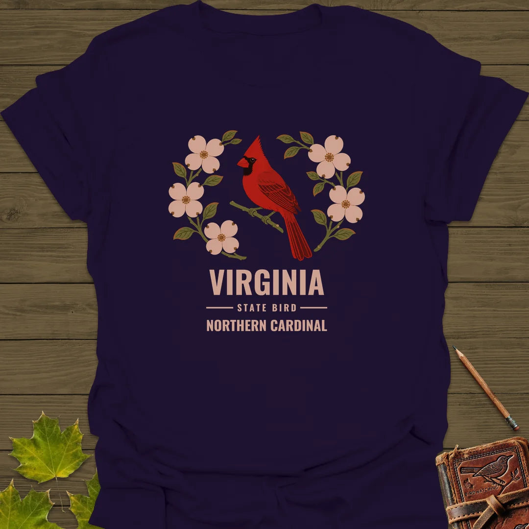 Virginia State Bird T-Shirt in Purple