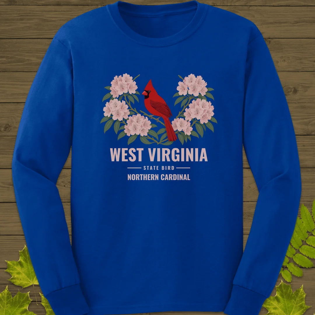 West Virginia State Bird Long Sleeve in Royal