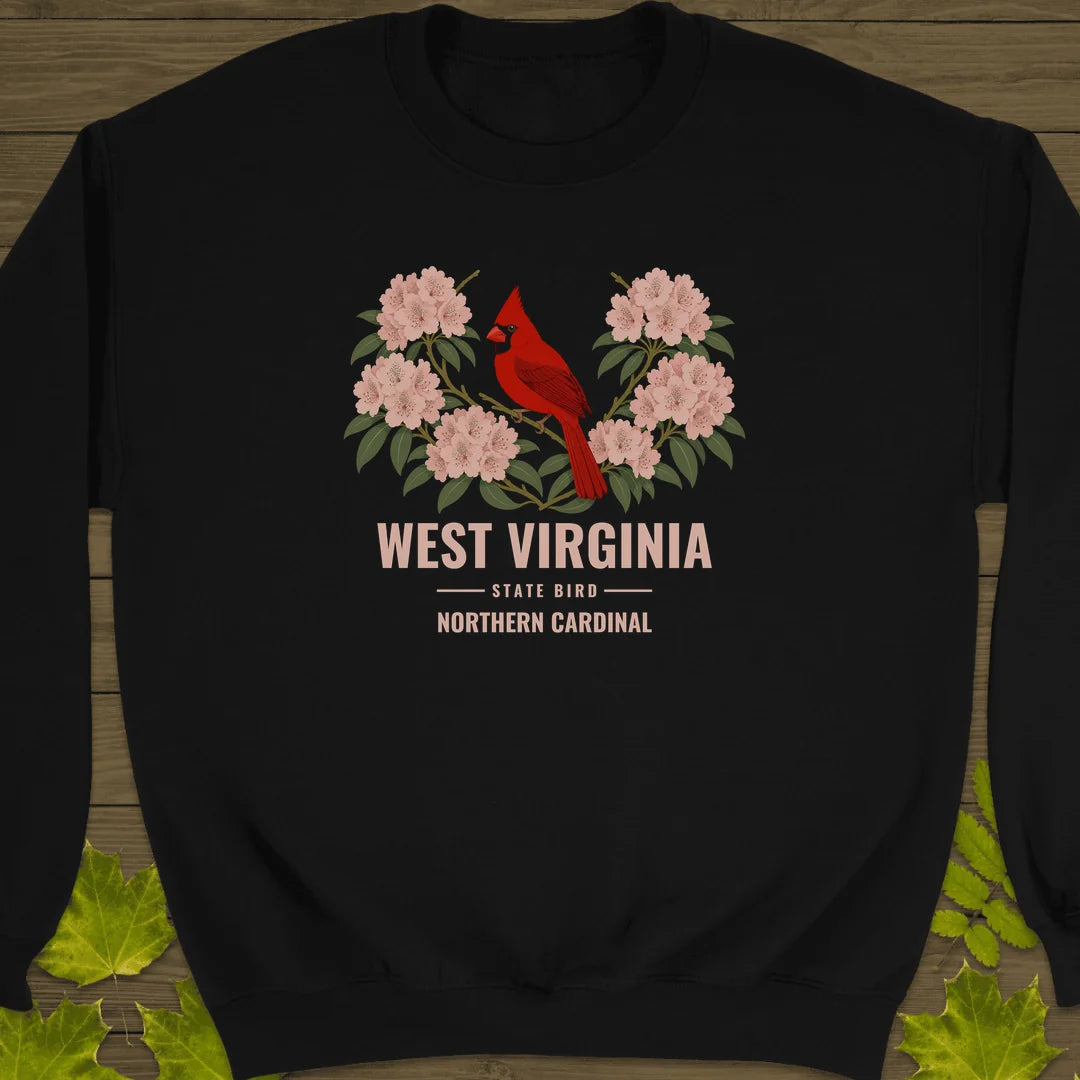 West Virginia State Bird Sweatshirt in Black
