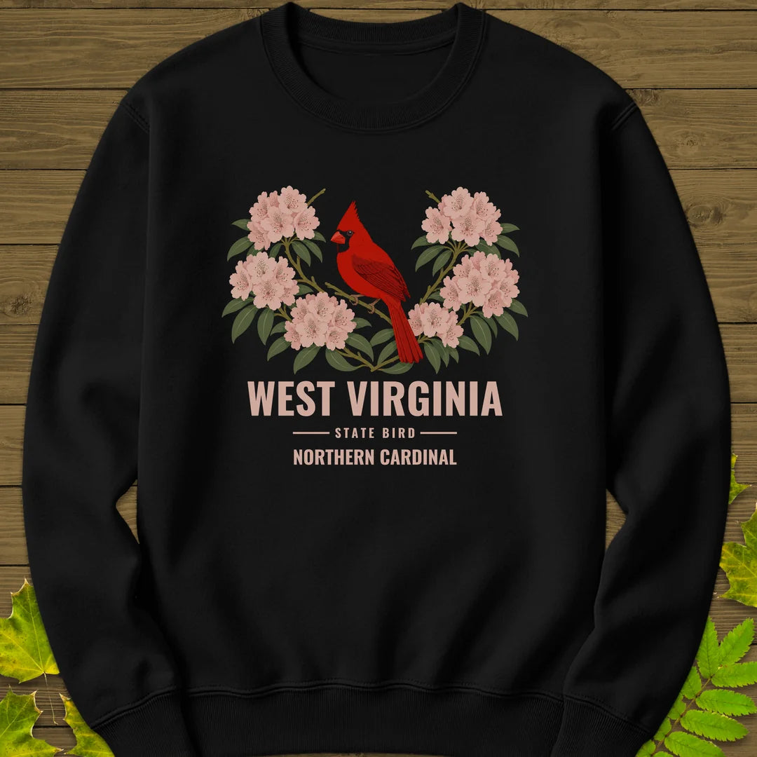 West Virginia State Bird Sweatshirt in Black