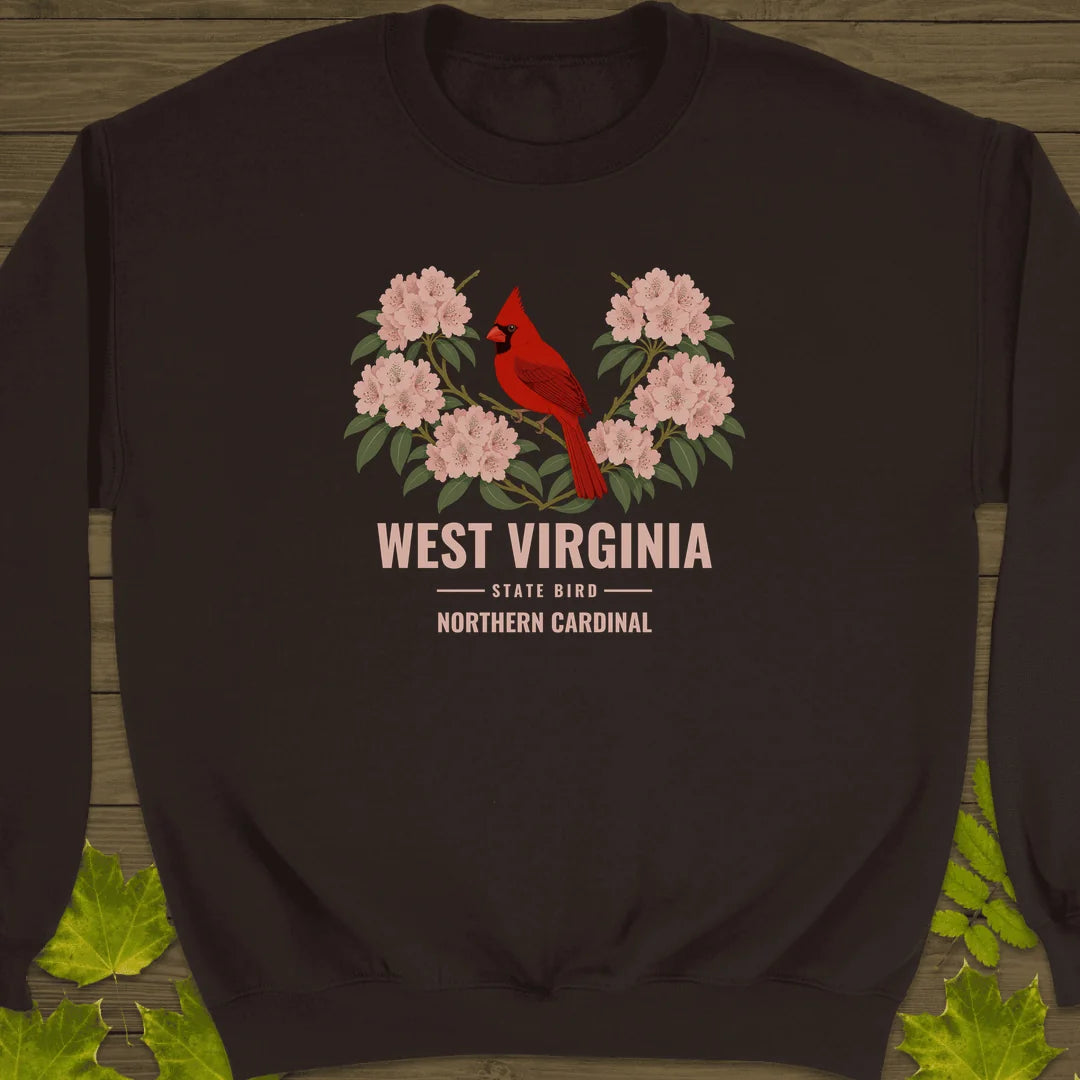 West Virginia State Bird Sweatshirt in Dark Chocolate