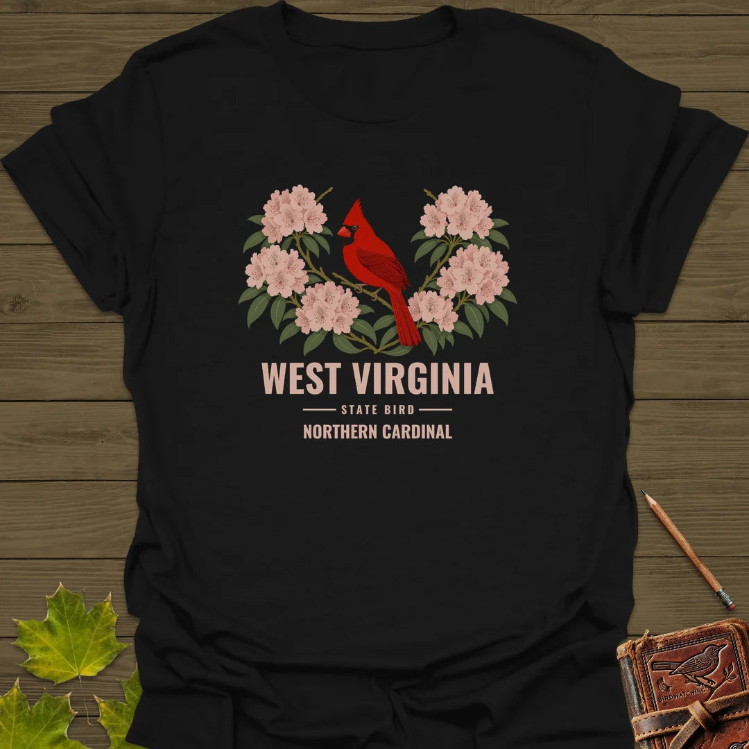 West Virginia State Bird T-Shirt in Black