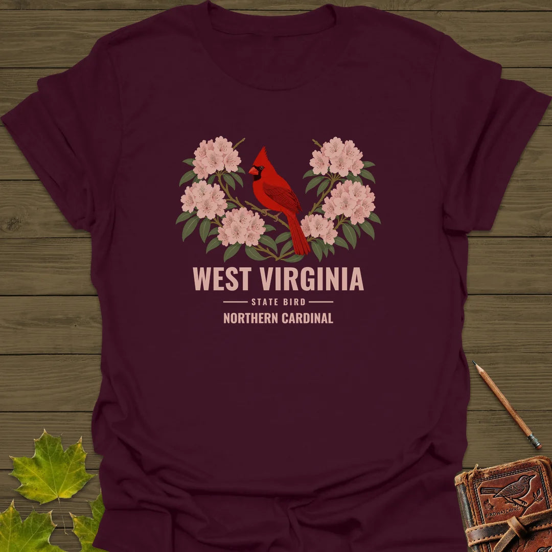West Virginia State Bird T-Shirt in Maroon