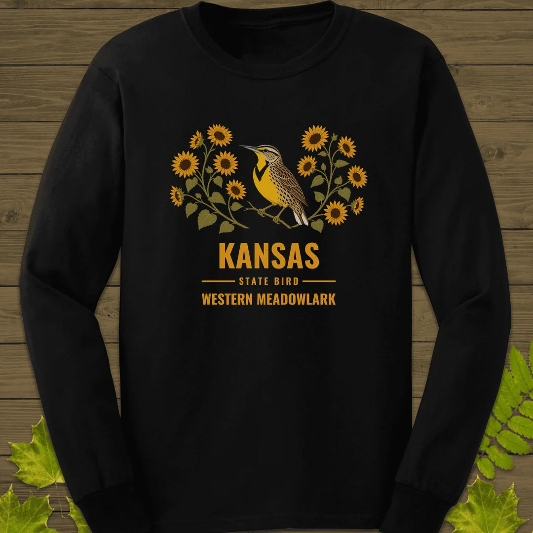 Kansas State Bird Long Sleeve in Black