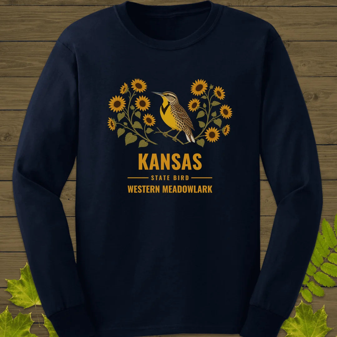 Kansas State Bird Long Sleeve in Navy
