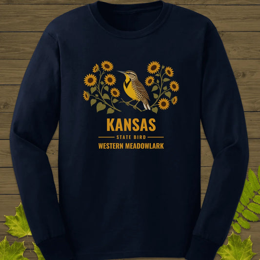 Kansas State Bird Long Sleeve in Navy