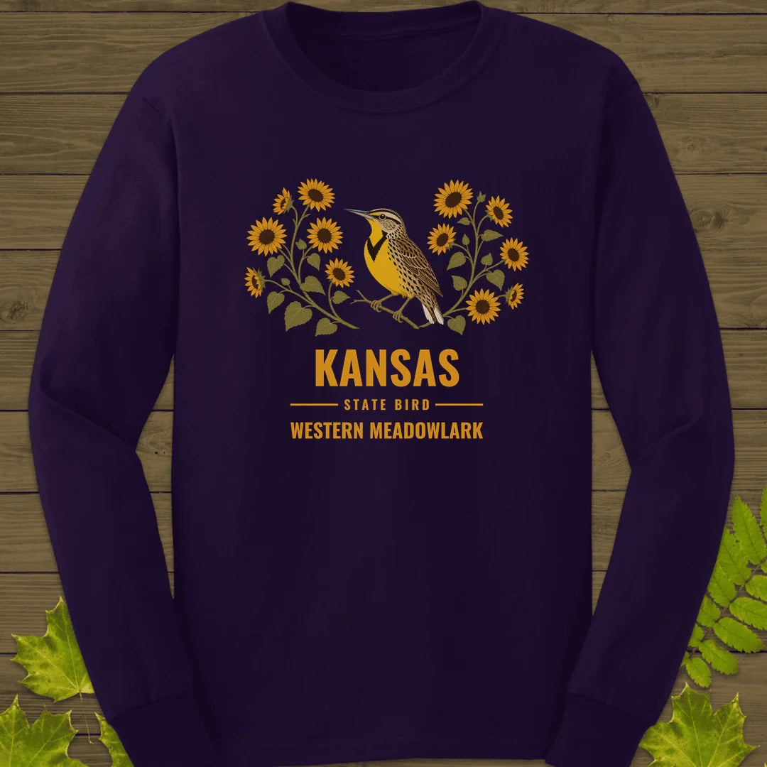 Kansas State Bird Long Sleeve in Purple