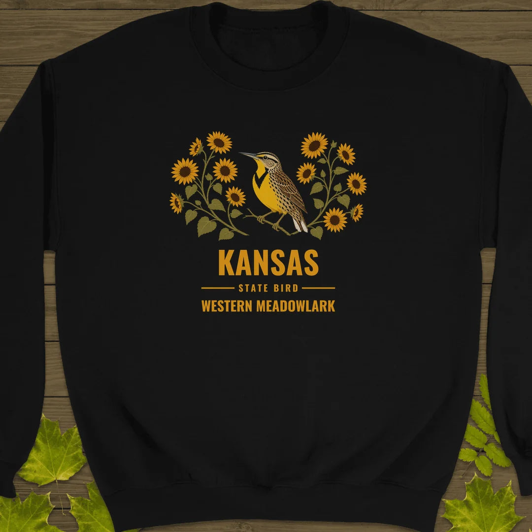 Kansas State Bird Sweatshirt in Black