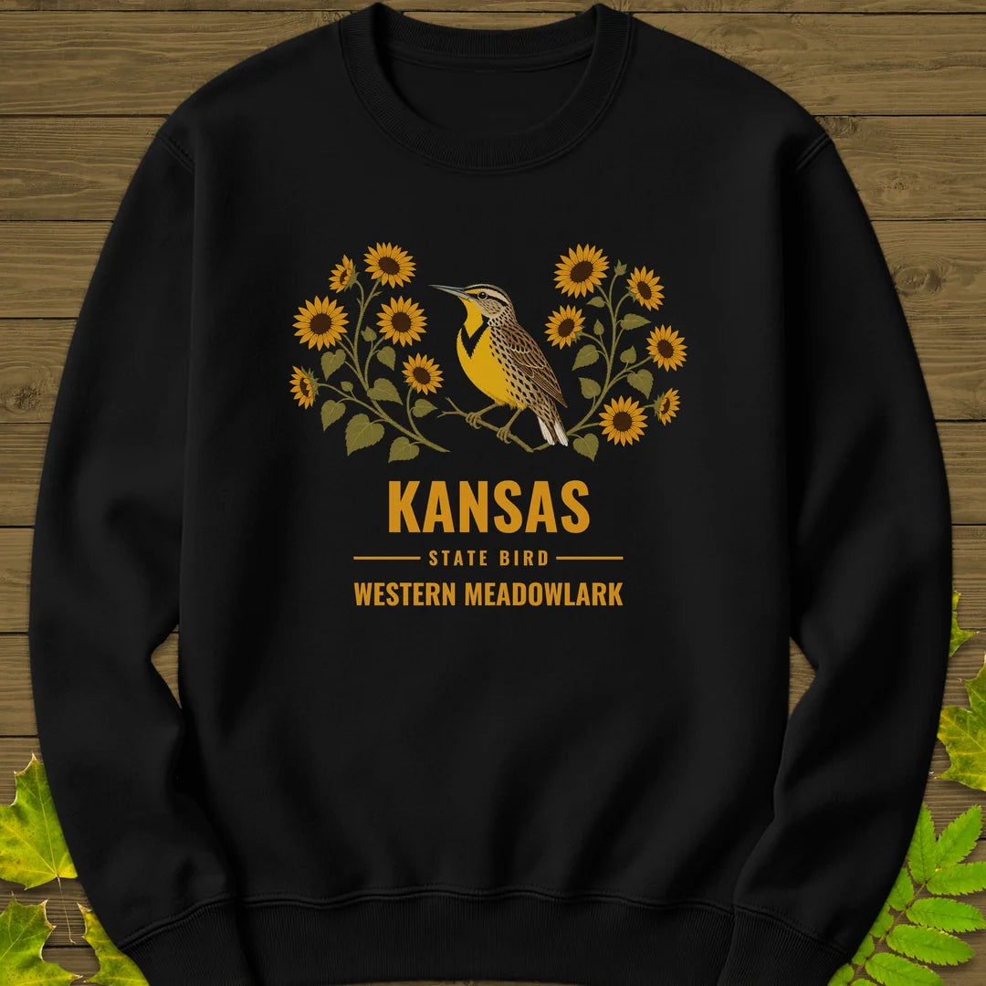Kansas State Bird Sweatshirt in Black