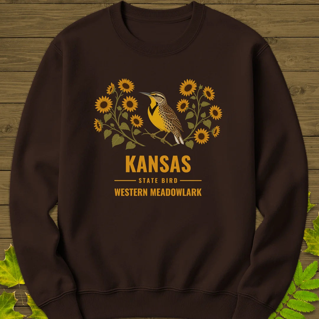 Kansas State Bird Sweatshirt in Dark Chocolate