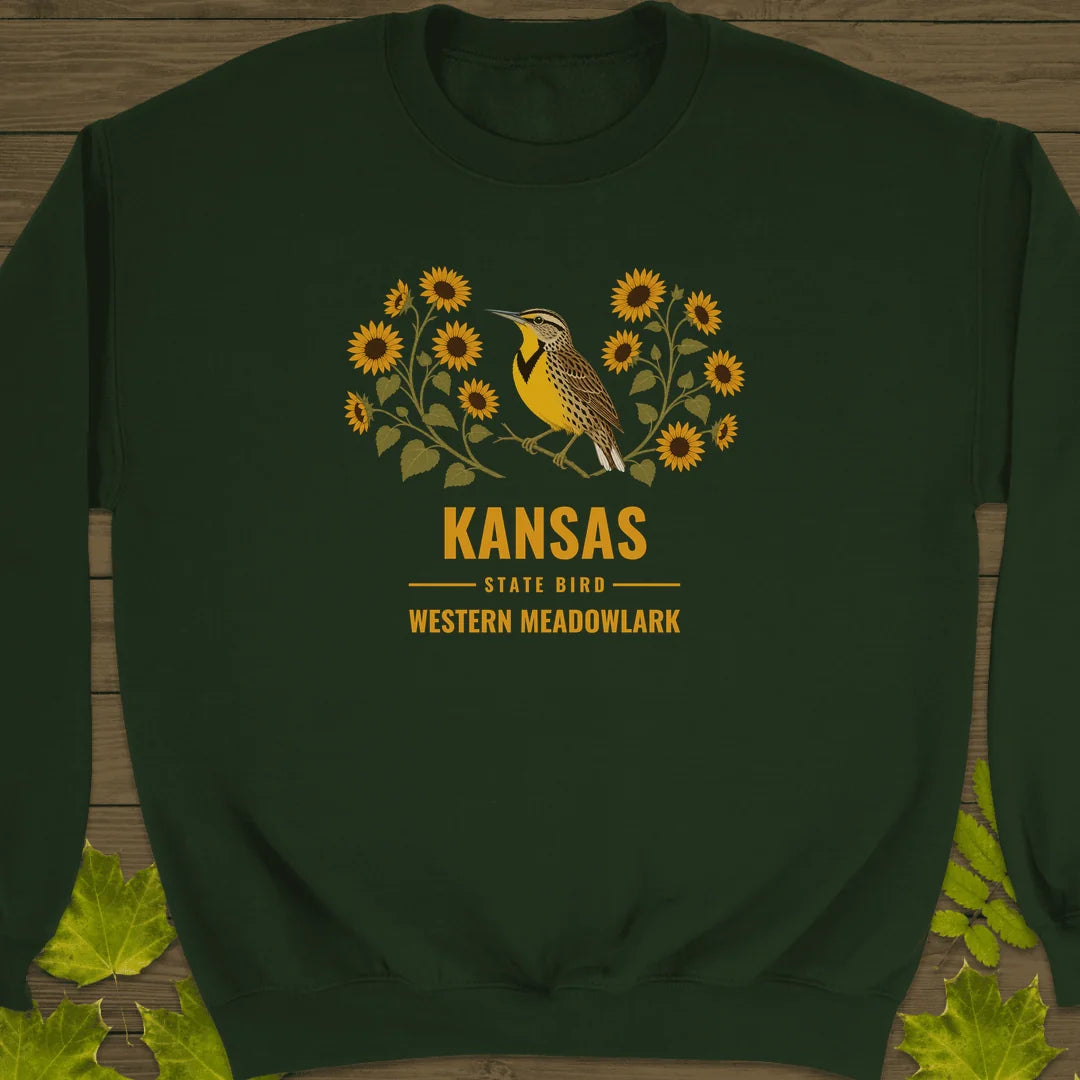 Kansas State Bird Sweatshirt in Forest Green